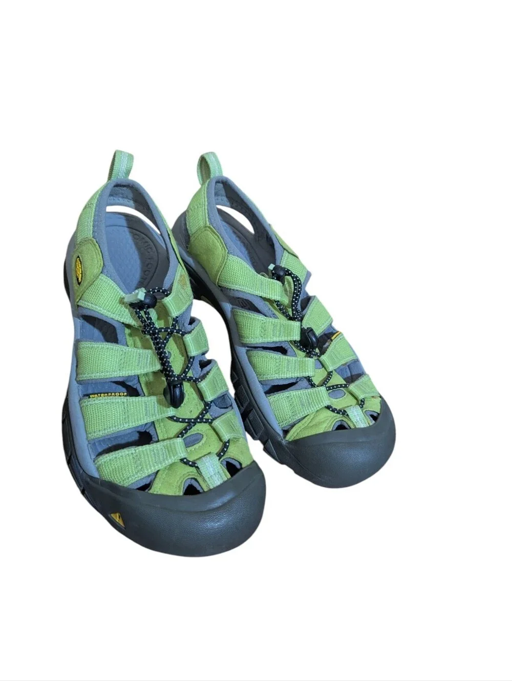 Keen Waterproof Green Bungee Cord Strap Hiking Rugged Outdoors Sandals Sx 9